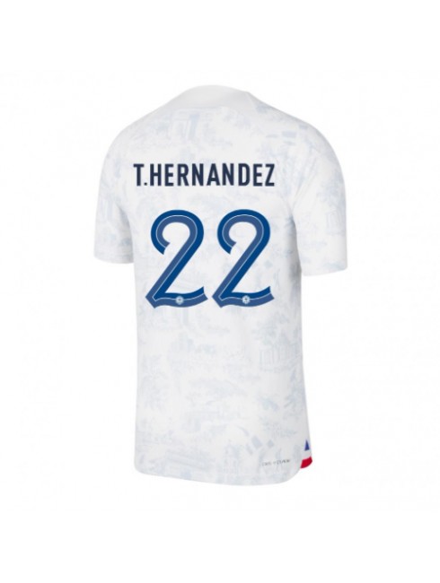 Frankreich Theo Hernandez #22 Auswärtstrikot WM 2022 Kurzarm